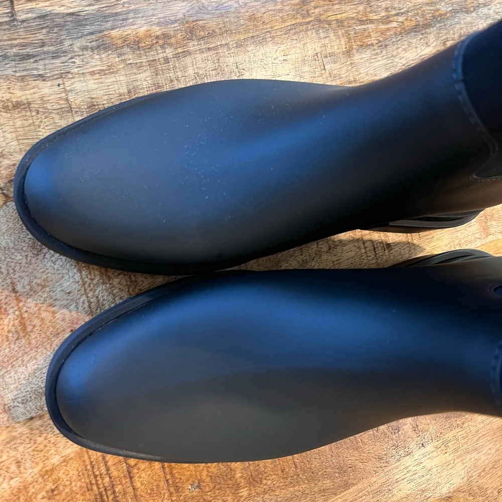 Melissa Black Tall Flocked Rain Boot Size 8 NWOB - Picture 13 of 13